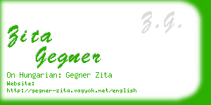 zita gegner business card